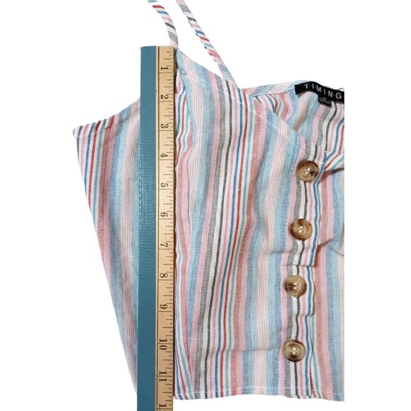 Timing Very cute multicolor Womens Halter top with front buttons Size Me… - Picture 3 of 6